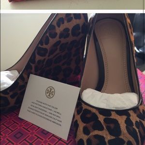 Tori Burch Wedge Leopard Heels